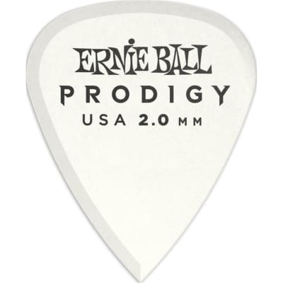 Ernie Ball 9202 Prodigy Standard Pick, 2mm, White, 6 Pack for sale