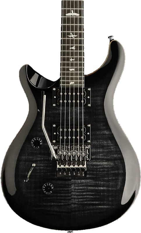 PRS SE Custom 24 Floyd "Lefty" Left-Handed Electric Guitar, Charcoal Burst w/Bag image 1
