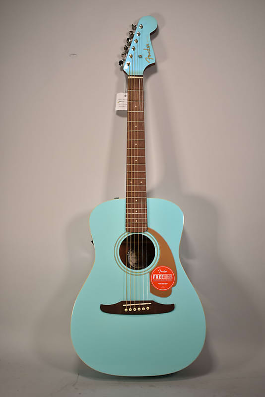 2020 Fender California Series Malibu Player Aqua Splash Finish Acoustic Guitar image 1