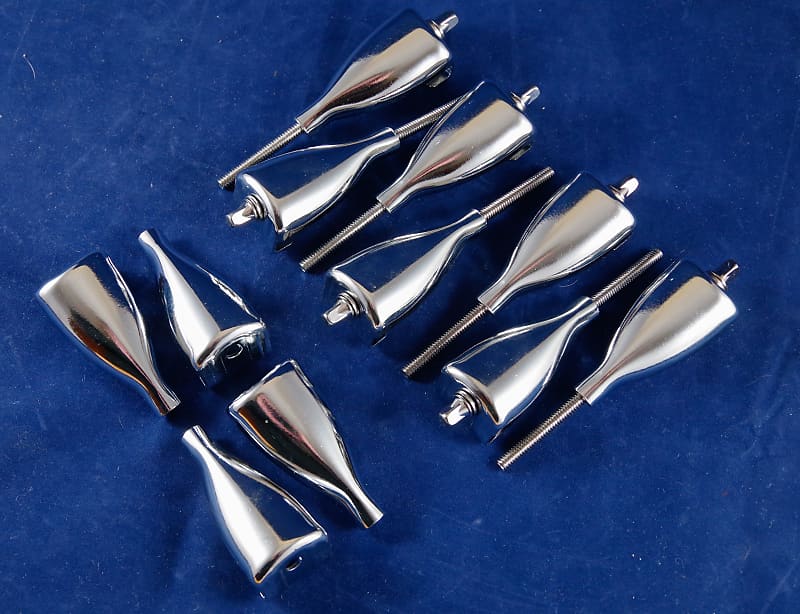 Mapex Bass Drum Claw Hooks - Set of 11 Claws (7 with rods) - Chrome Chrome