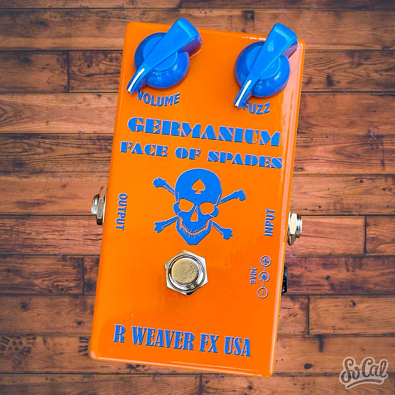 R Weaver FX Face of Spades Germanium Fuzz “Orange/Blue” | Reverb