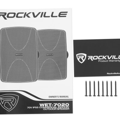 12) Rockville WET-7020B Black 5.25" Living Room/Dining Room/Office Wall Speakers image 11