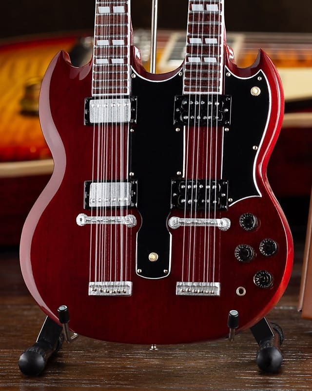 Axe Heaven Gibson SG EDS-1275 Doubleneck Cherry 1/4 scale Miniature Collectible Guitar GG-223 image 1