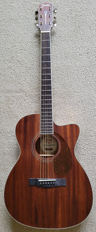 Fender Paramount PM-3C Triple-0 All Mahogany Acoustic Guitar, New Gig Bag image 1