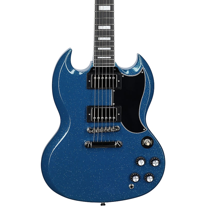 Epiphone Exclusive SG Custom Electric Guitar, Blue Sparkle