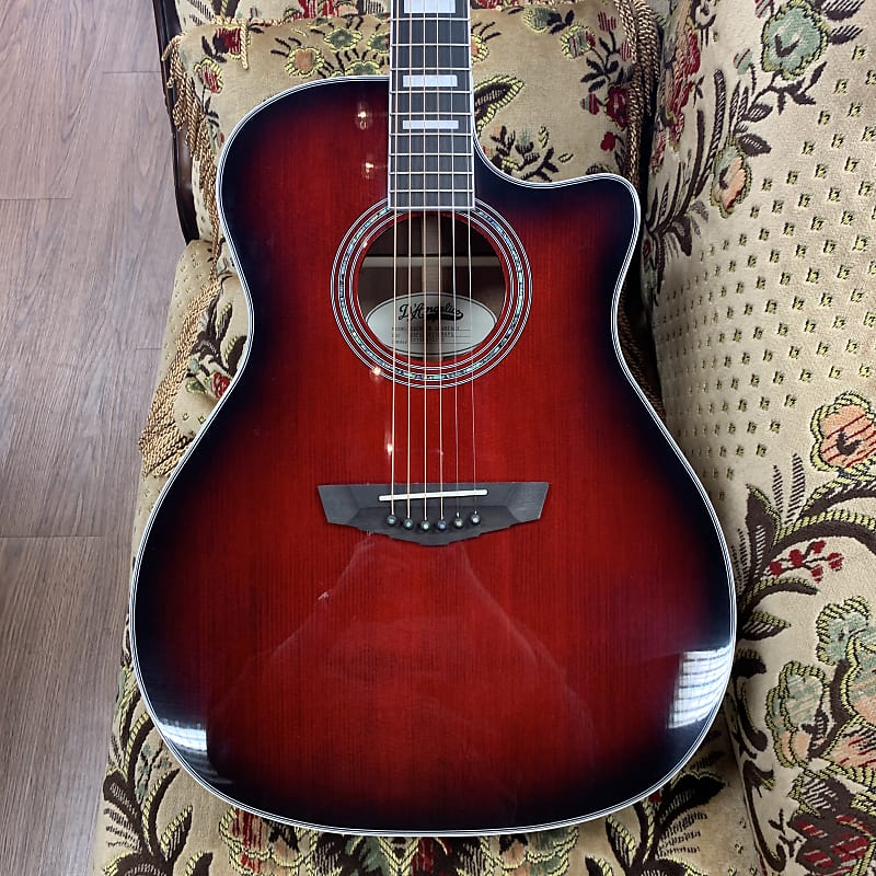 D'Angelico Premier Gramercy 2020 Trans Black Cherry Burst