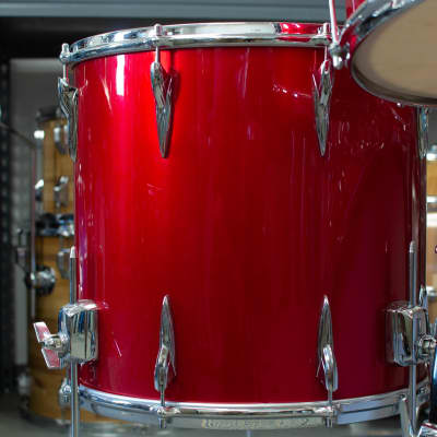 1970s Premier Polychromatic Red Resonator Drum Kit image 4