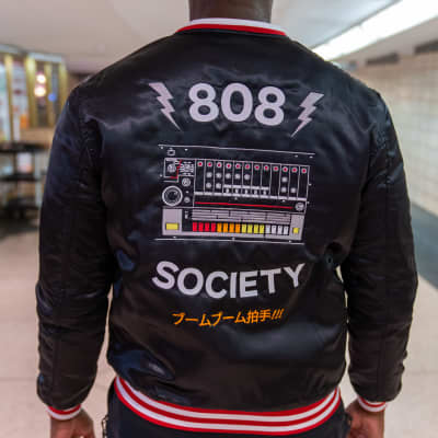 Roland TR-808 Satin Embroidered Jacket Throwback 2019 Black. MEDIUM. image 1