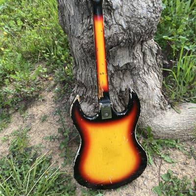 1960s Standel Custom Deluxe Sunburst Solid-body Electric Guitar with Hardshell Case image 10