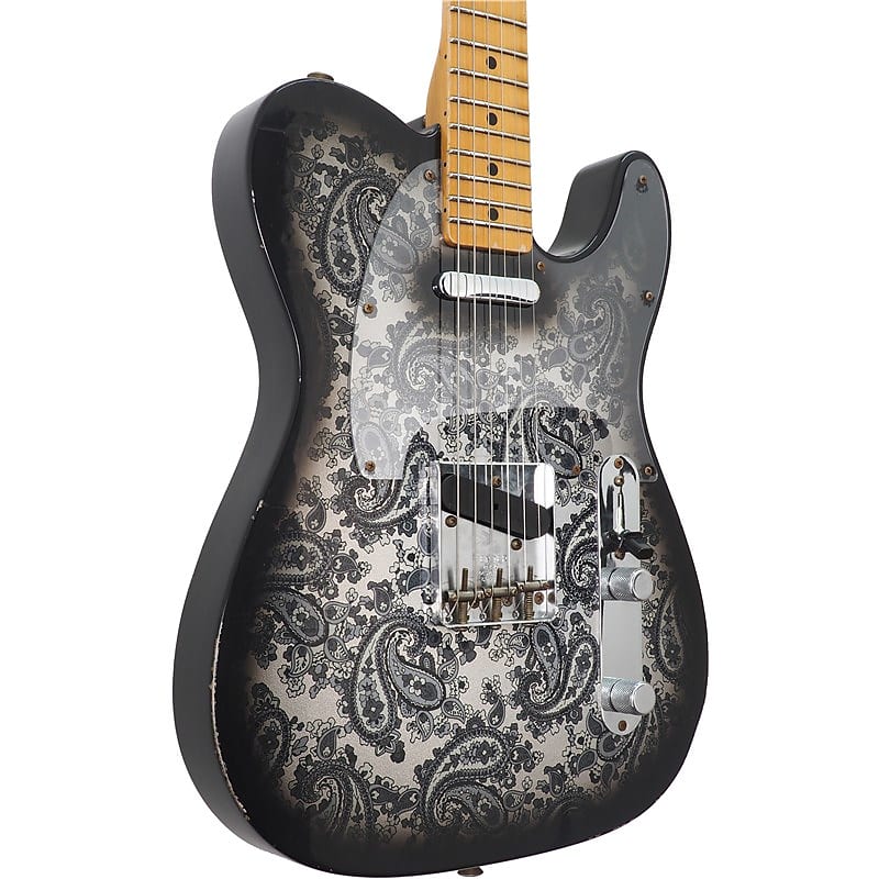 Fender Custom Shop LTD '68 Telecaster Relic, Black Paisley | Reverb