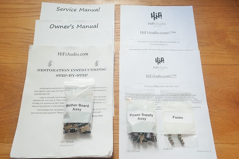 Pioneer CT-F850 restoration kit filter capacitor repair rebuild fix  			