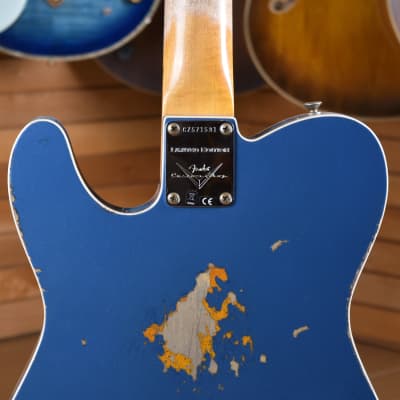 Fender Custom Shop Limited Edition '60 Telecaster Heavy Relic Aged Lake Placid Blue Over 3 Color Sunburst image 23