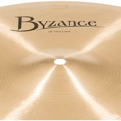 Meinl B15TC 15" Byzance Traditional Thin Crash Cymbal w/ Video Demo image 4