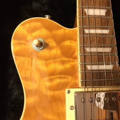 Greg Bennett Fastback 2002  Golden Yellow “10” Quilt top! Awesome player! image 5