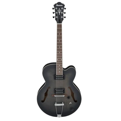 Ibanez AF Artcore AF55 Electric Guitar, Bound Laurel Fretboard, Transparent Black Flat image 6