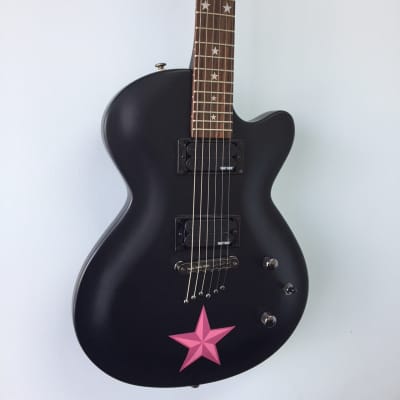 Daisy Rock Rock Candy Custom 2000s Black Satin Pink Star with