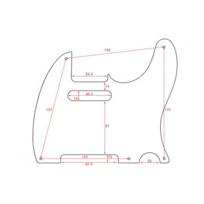 Allparts PG-0560-025 White 1-Ply Pickguard for Telecaster image 2