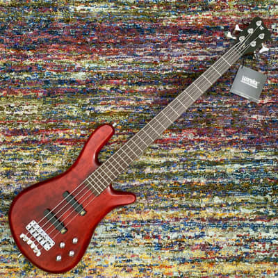 Warwick German Pro Series Streamer LX-5 String Bass - Burgundy Red Transparent Satin / Cherry Body image 2