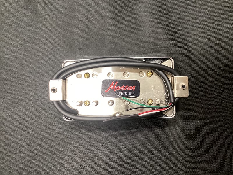 Manson Guitar Works PF-1 Matthew Bellamy Signature Humbucker Pickup Set  Chrome Covered Origin Etch