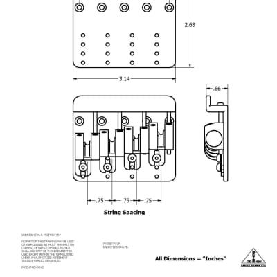 Babicz Full Contact Hardware FCH 4-String Bass Bridge String