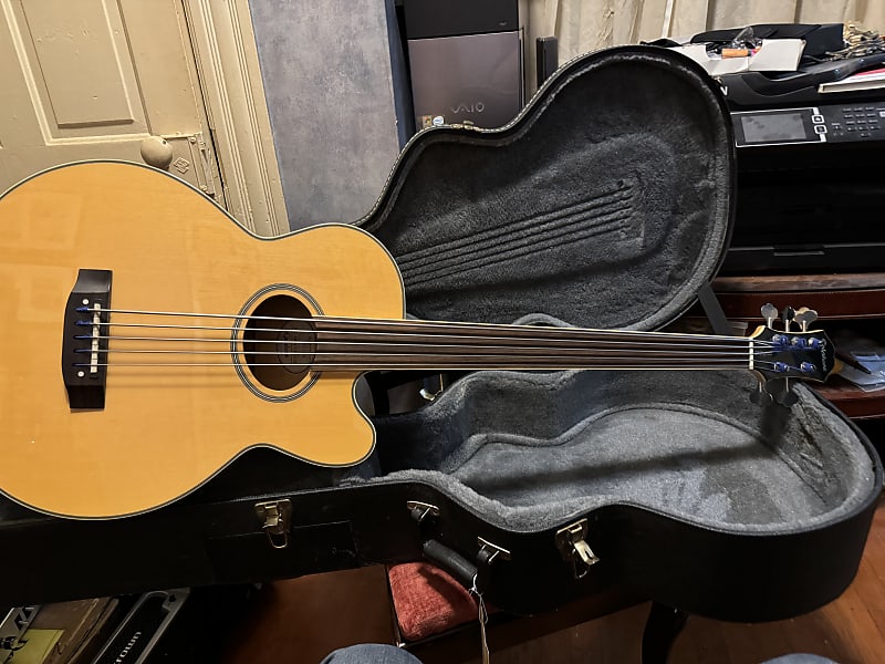 Epiphone El Capitan 5 string fretless acoustic electric bass Reverb