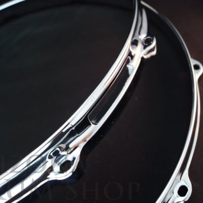 New Ludwig CHROME Die Cast Snare Drum Hoops 14" 10 Ear/Hole/Lug  In Stock! image 4