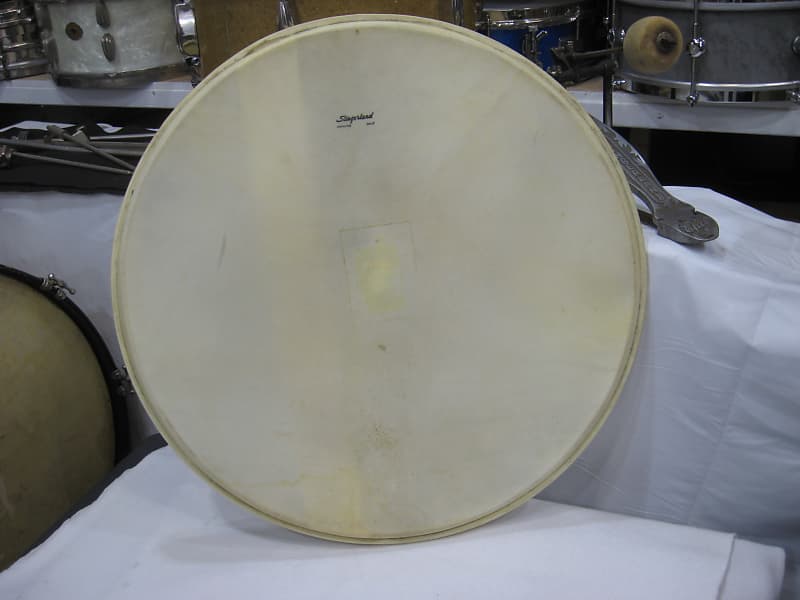 Slingerland 22" Calf Skin Bass Drum Head (Lot10153U10203) Reverb