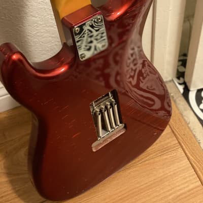 MJT / Van Zandt / Callaham / Musikraft Candy Apple Red Relic Stratocaster image 7