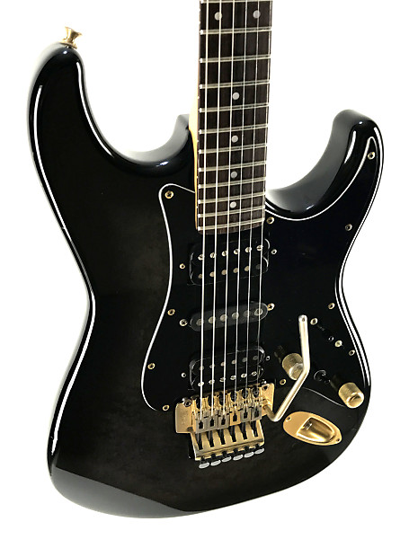 Fender Stratocaster Black Sunburst HSH 1986 Floyd Rose RARE Reverb