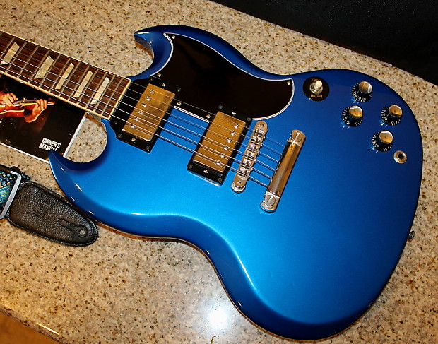 Gibson '61 Reissue SG Sapphire Blue limited run with gibson bag