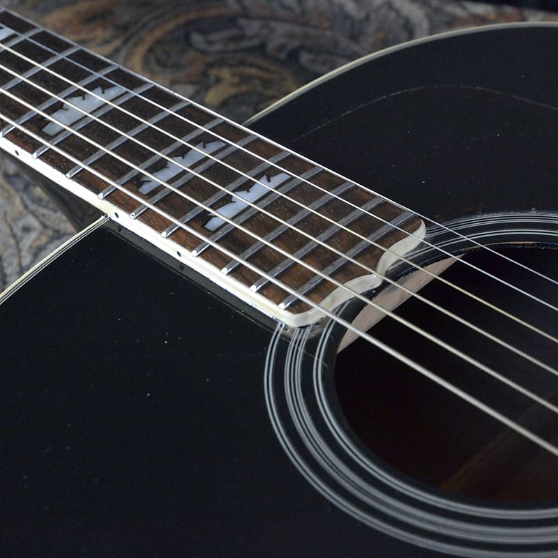 Epiphone by Gibson EJ200 BK; 2002 very straight neck | Reverb