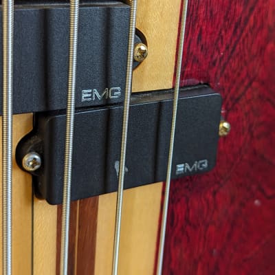 (16498) Daion Power Mark XX-B 4 String Bass '75-'84 - Wine Red image 4