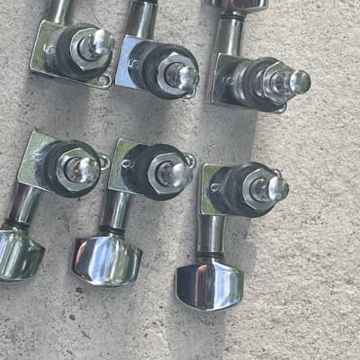 Vintage 1970s Schaller chrome M6 Tuners 3 a side for Gibson Fender Yamaha etc image 1