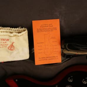Gretsch ASTRO-JET model 2126 w/original strap, polish cloth, and manual 1965 Red image 16