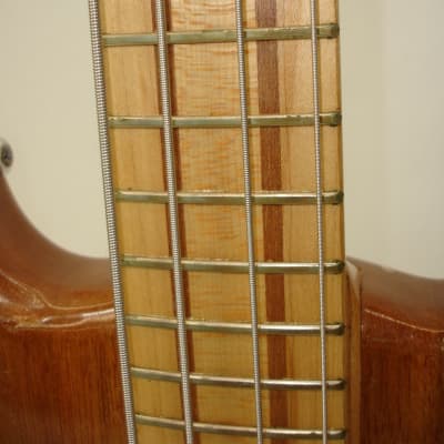 70's Vintage S. D. Curlee 4-String Bass Guitar, Natural w/ Case image 13