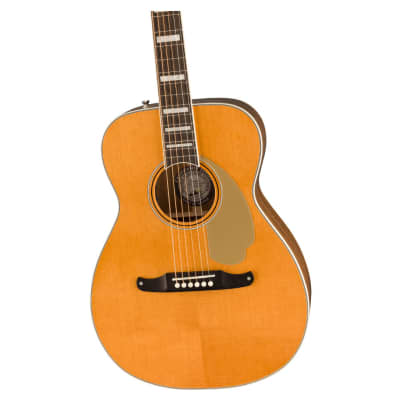 Fender Malibu Vintage A/E Guitar - Aged Natural w/ Ovangkol FB image 4