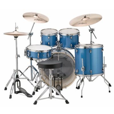 Ludwig LCEE22023EXP Element Evolution 5-Piece Drum Set with Hardware, Blue Sparkle image 4