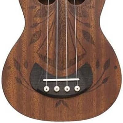 Stagg Tiki series soprano ukulele with sapele top, OH finish, with black nylon gigbag image 5