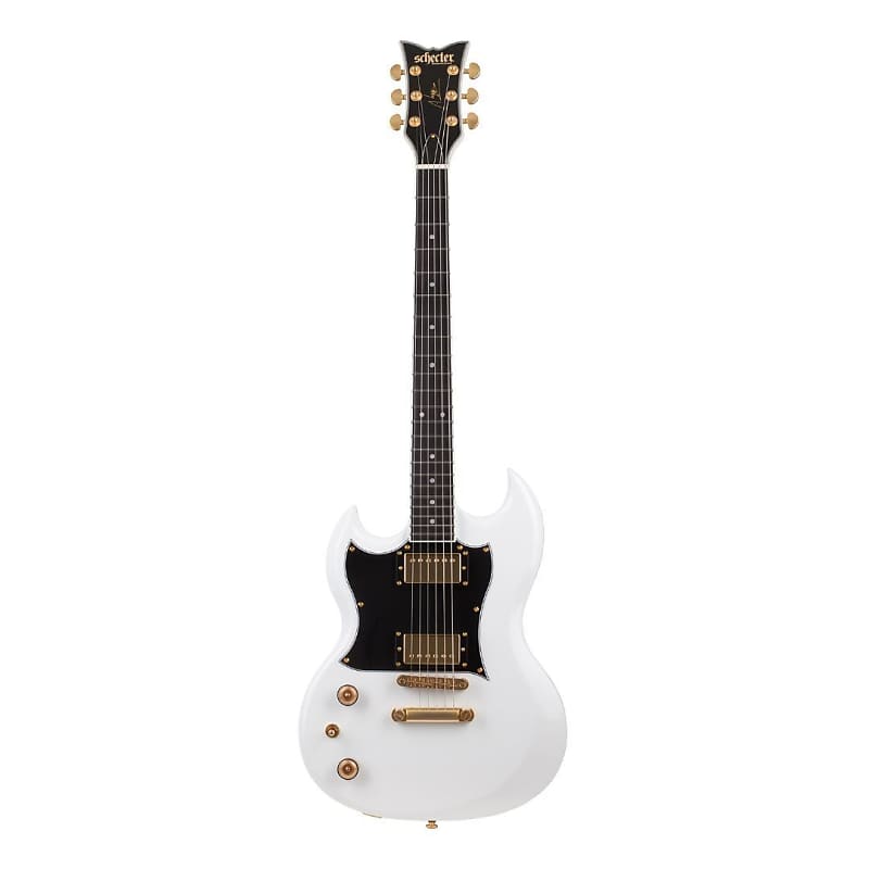 Schecter ZV-H6LLYW66D LH 6-String Left-Handed Electric Guitar with Mahogany Body and Ebony Fingerboard (Gloss White) image 1
