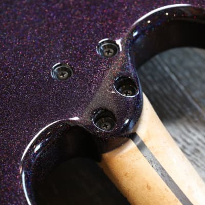 Benford Guitars Modern S Double-Cut Electric Guitar Purple Sparkle w/ Birdseye Maple Neck + OGB imagen 17