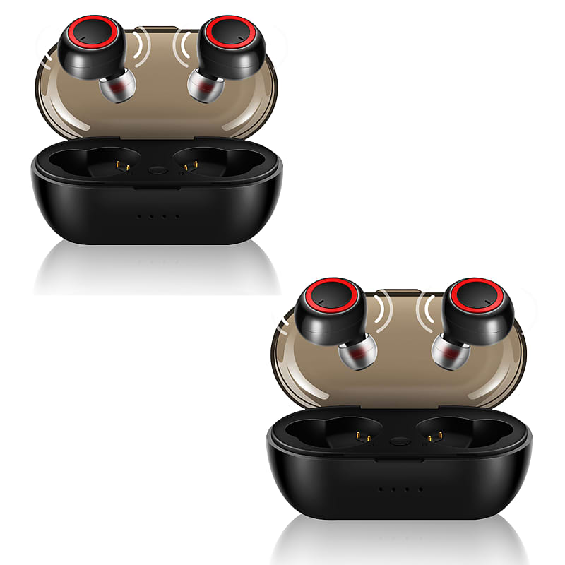 5Core Wireless Ear Buds 2Pack Mini Bluetooth Noise Cancelling Earbud Headphones 32H Playtime IPX8 image 1