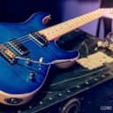 Cort G290 FAT Bright Blue Burst, Flamed Maple Top, Swamp Ash Body