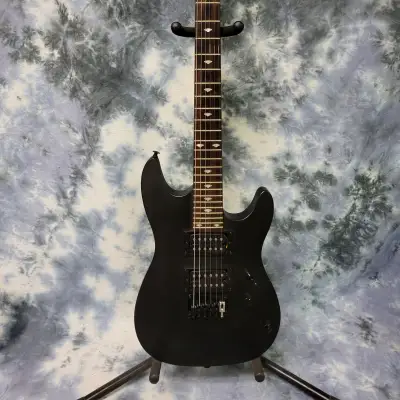 2014 Laguan LE50 Black Short Scale 3/4 Electric Guitar Pro Setup New Strings Gigbag image 1