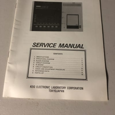 Korg SQD-1 MIDI Recorder Service Manual 1986