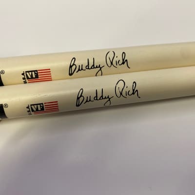 Vic Firth SBRW Buddy Rich Signature Wood Tip Drum Sticks - White image 2