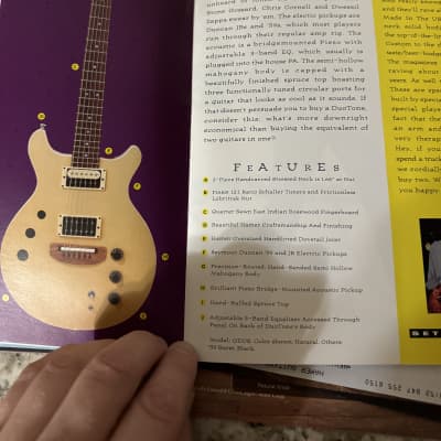 Hamer Catalog 1996 Standard artist Archtop eclipse 12 string special mirage Duo Tone. P-90 T 51 vintage S Daytona Californian chaparral bass Cruise bass slammer image 10