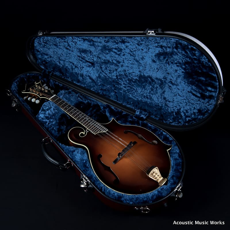 Calton Cases Mandolin Flight Case, F or A Style, Red White Reverb