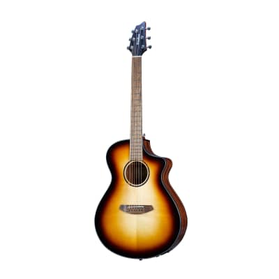 Breedlove Discovery S Concert Edgeburst CE European Spruce African Mahogany Soft Cutaway 6-String Acoustic Electric Guitar with Slim Neck and Pinless Bridge (Right-Handed, Natural Gloss) image 3