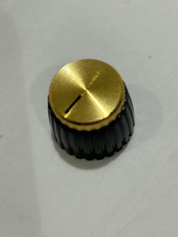 Marshall knobs x 50, 6.35mm hex screw - Black and Gold image 1