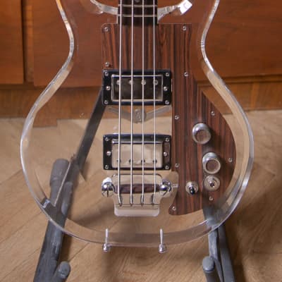 Univox UHS-1B (Ampeg/Dan Armstrong) clear transparent acrylic lucite bass guitar 70’s for sale